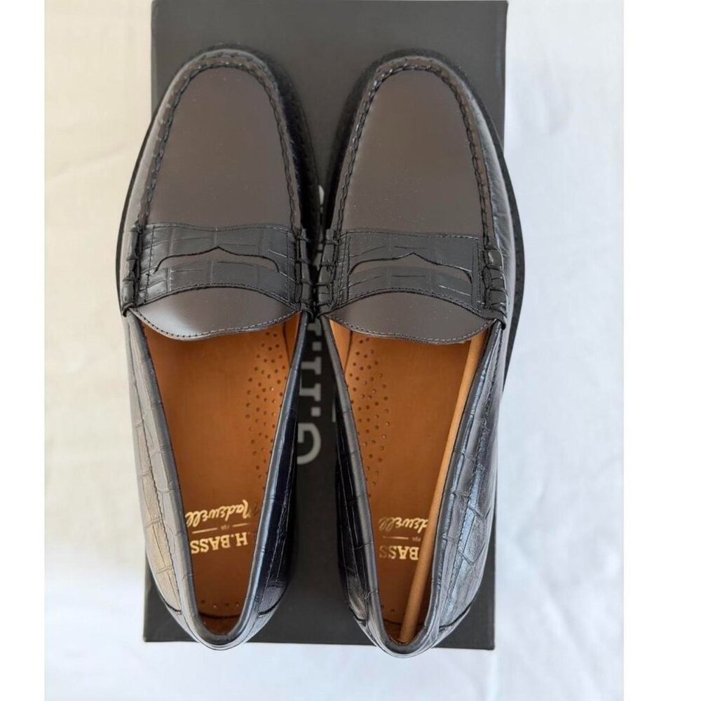 Madewell x G.H.BASS Larson Weejuns Loafers in Black Dark Brown, Size 9.5 - Picture 4 of 9